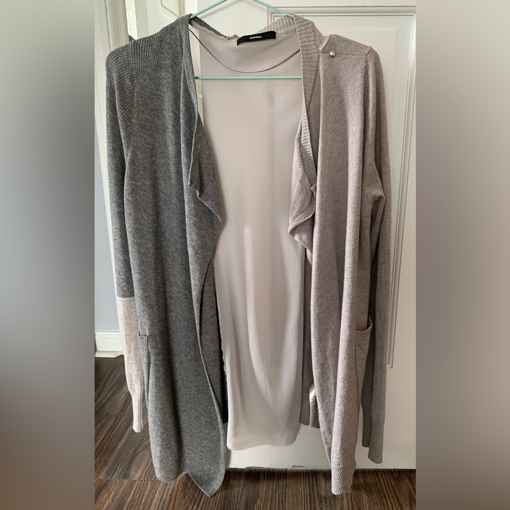 Diesel !New! Women's Two-Tone Open-Front Cardigan - Size S